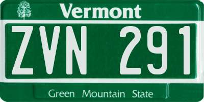 VT license plate ZVN291