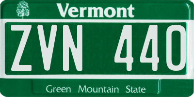 VT license plate ZVN440