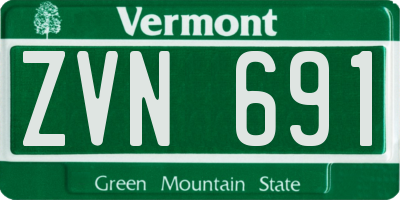 VT license plate ZVN691