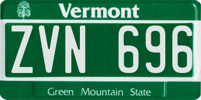 VT license plate ZVN696