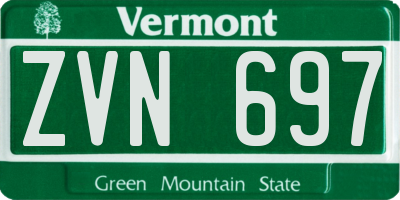 VT license plate ZVN697