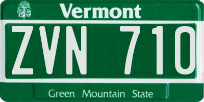 VT license plate ZVN710
