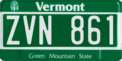 VT license plate ZVN861