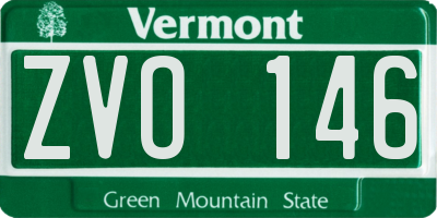 VT license plate ZVO146