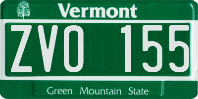 VT license plate ZVO155