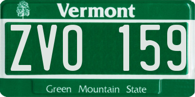 VT license plate ZVO159
