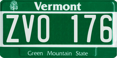 VT license plate ZVO176
