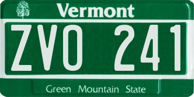 VT license plate ZVO241