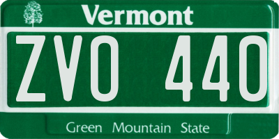 VT license plate ZVO440