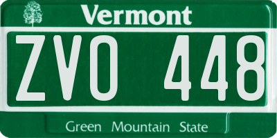VT license plate ZVO448