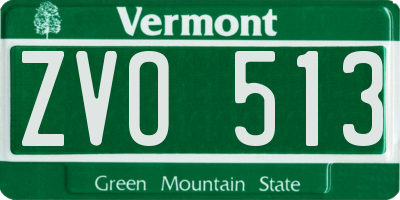 VT license plate ZVO513