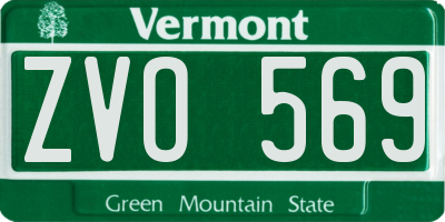 VT license plate ZVO569