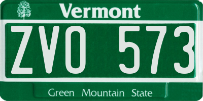 VT license plate ZVO573