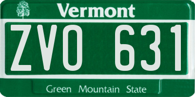 VT license plate ZVO631