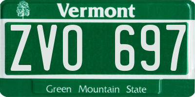 VT license plate ZVO697