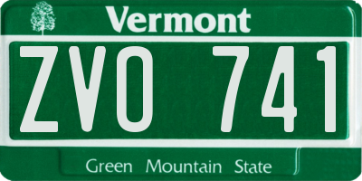 VT license plate ZVO741