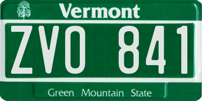 VT license plate ZVO841