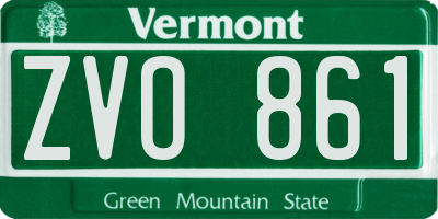 VT license plate ZVO861