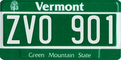 VT license plate ZVO901