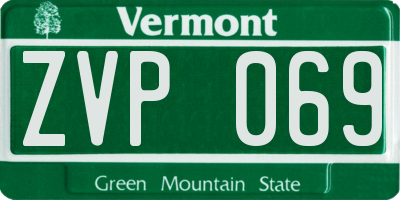 VT license plate ZVP069