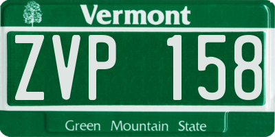 VT license plate ZVP158