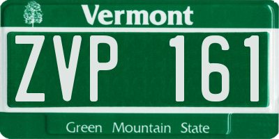 VT license plate ZVP161