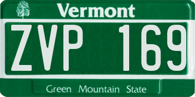 VT license plate ZVP169