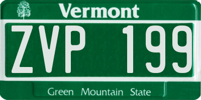 VT license plate ZVP199