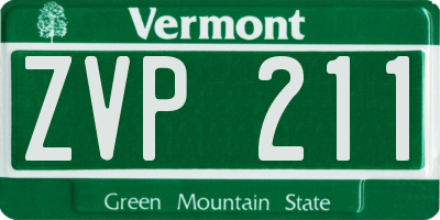 VT license plate ZVP211