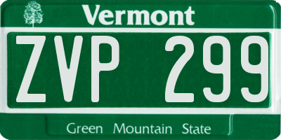 VT license plate ZVP299