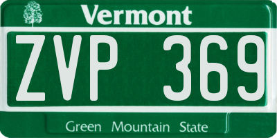 VT license plate ZVP369