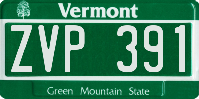 VT license plate ZVP391
