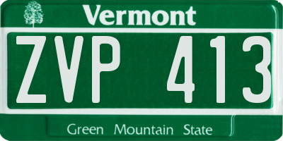 VT license plate ZVP413