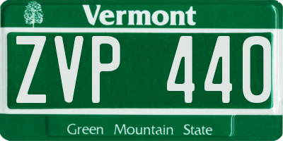 VT license plate ZVP440