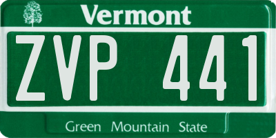 VT license plate ZVP441