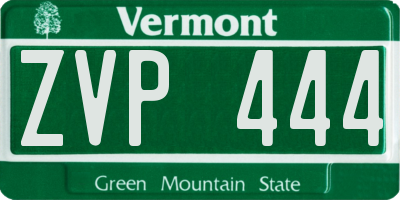 VT license plate ZVP444