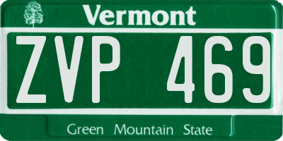 VT license plate ZVP469