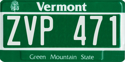 VT license plate ZVP471