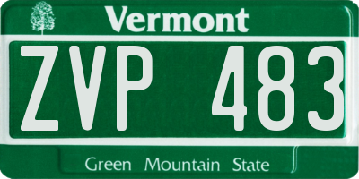 VT license plate ZVP483