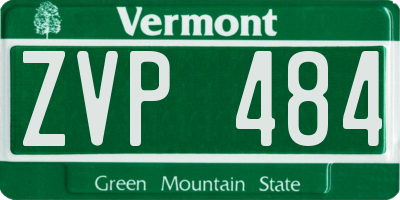 VT license plate ZVP484
