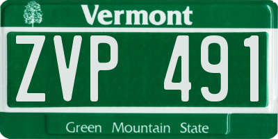 VT license plate ZVP491