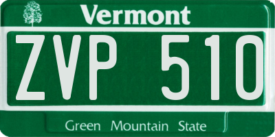 VT license plate ZVP510