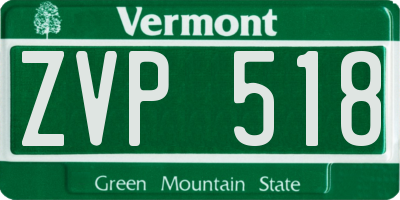 VT license plate ZVP518