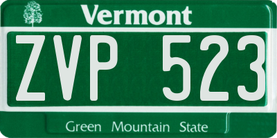 VT license plate ZVP523