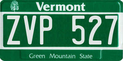 VT license plate ZVP527