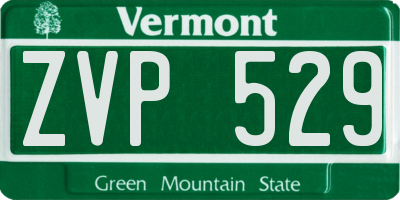 VT license plate ZVP529