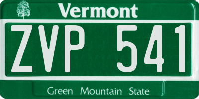 VT license plate ZVP541