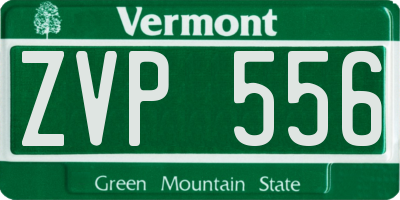 VT license plate ZVP556