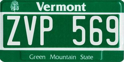 VT license plate ZVP569