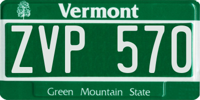 VT license plate ZVP570